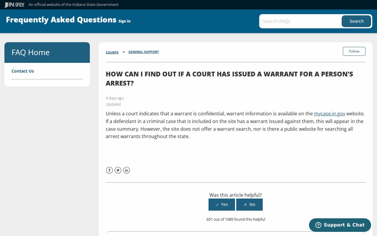 Henry County warrant records statewide search limitation